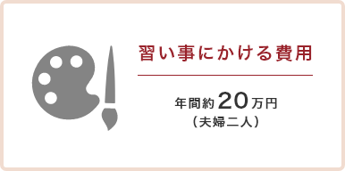 習い事にかける費用年間約20万円（夫婦二人）