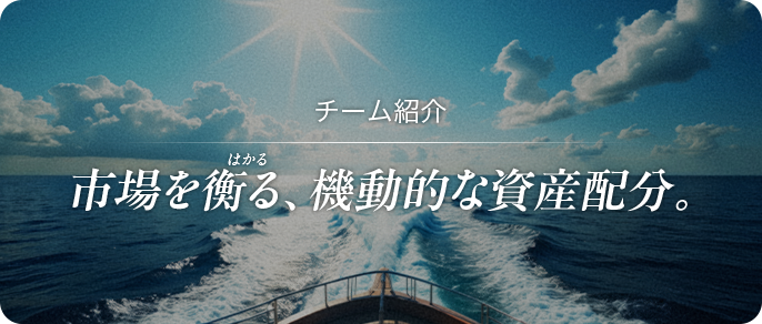 チーム紹介 市場を衡る、機動的な資産配分。