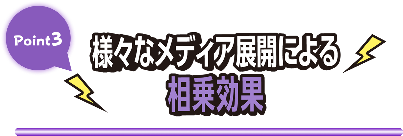 Point3 様々なメディア展開による相乗効果